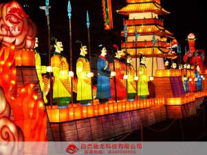 公司制作咸阳战国七雄争霸灯会