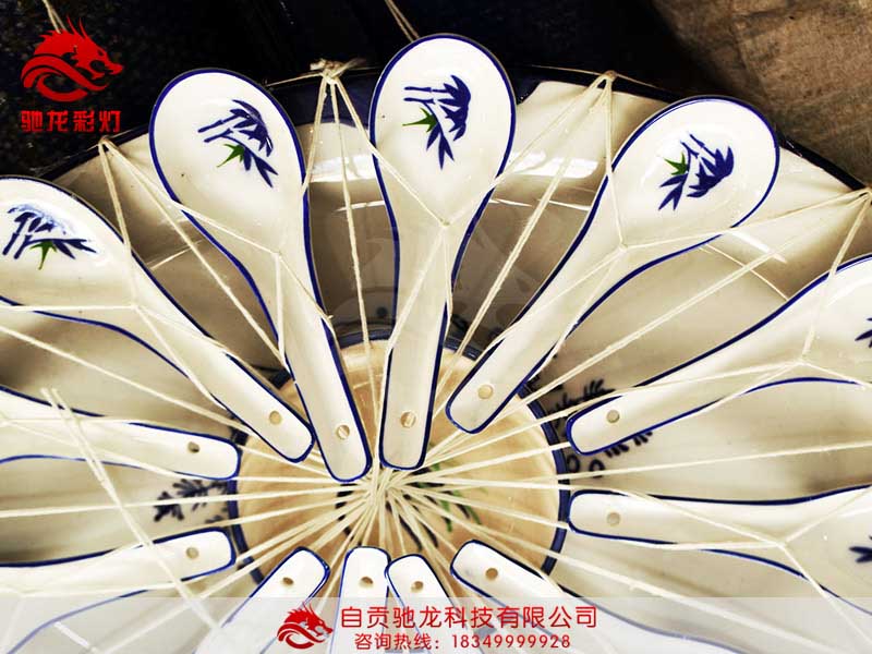 瓷器米字形打结