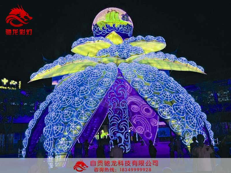 海上生明月彩灯现场图