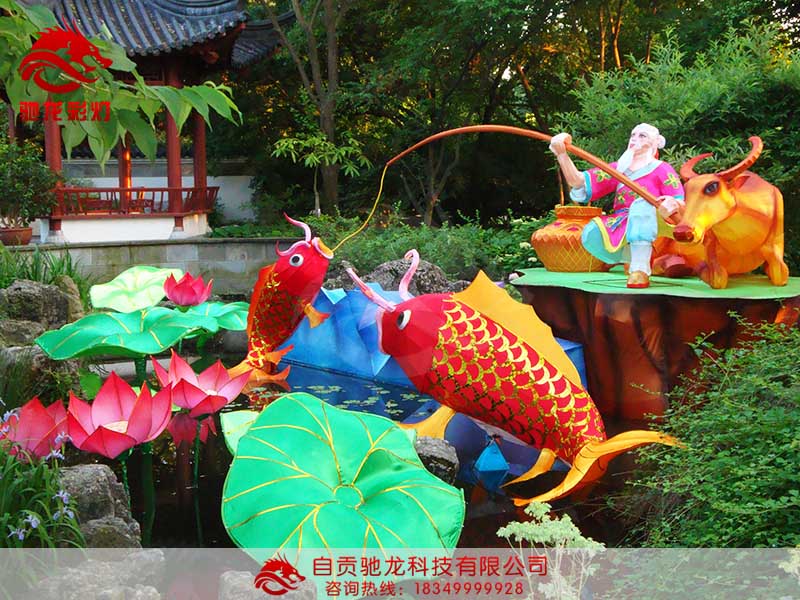 姜太公钓鱼花灯