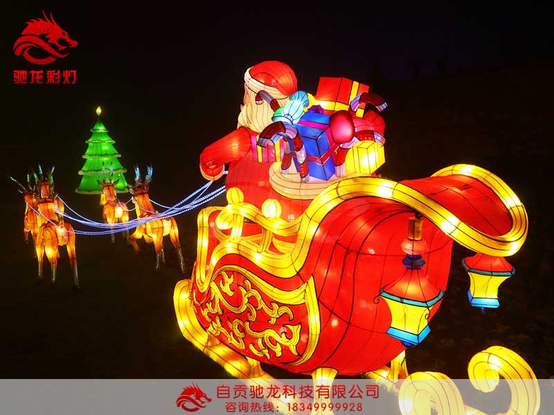 驯鹿拉雪橇彩灯制作 驯鹿拉雪橇彩灯制作