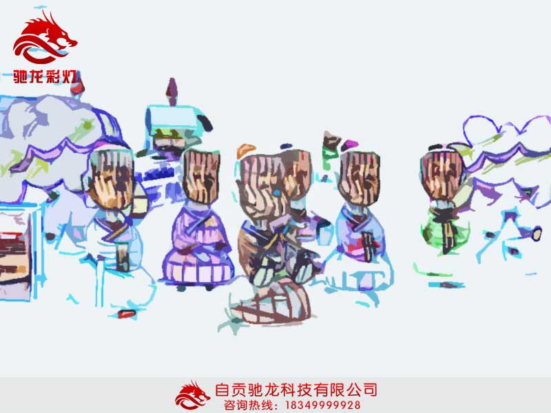 孔子杏坛讲学灯会设计图