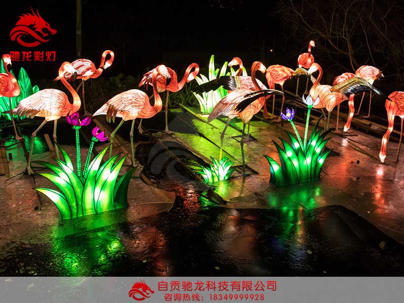 火烈鸟花灯细节